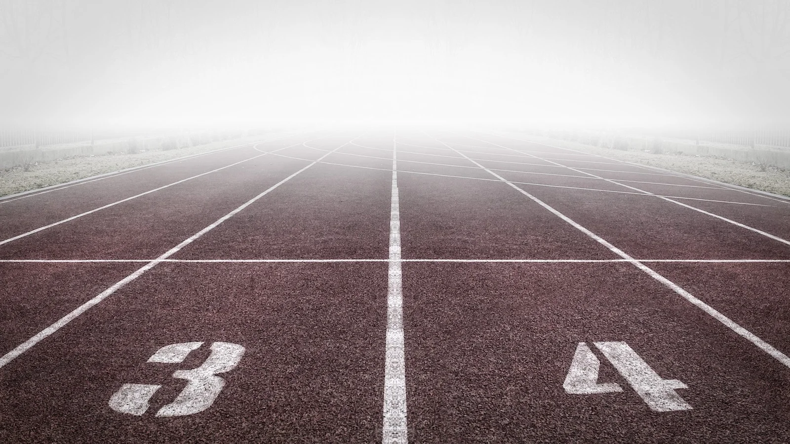 Starting line of a running race
