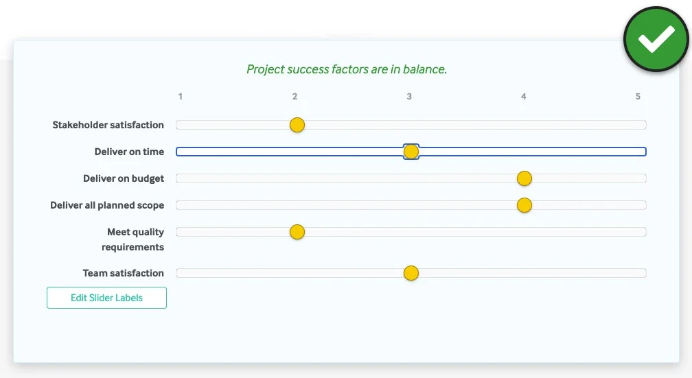 Mountain Goat Project Success Slider