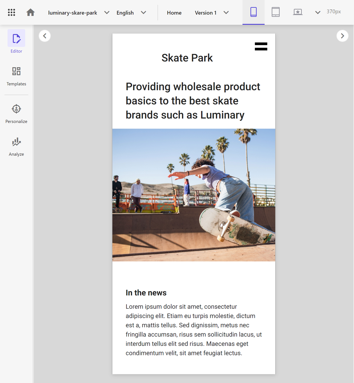 Sitecore Pages app